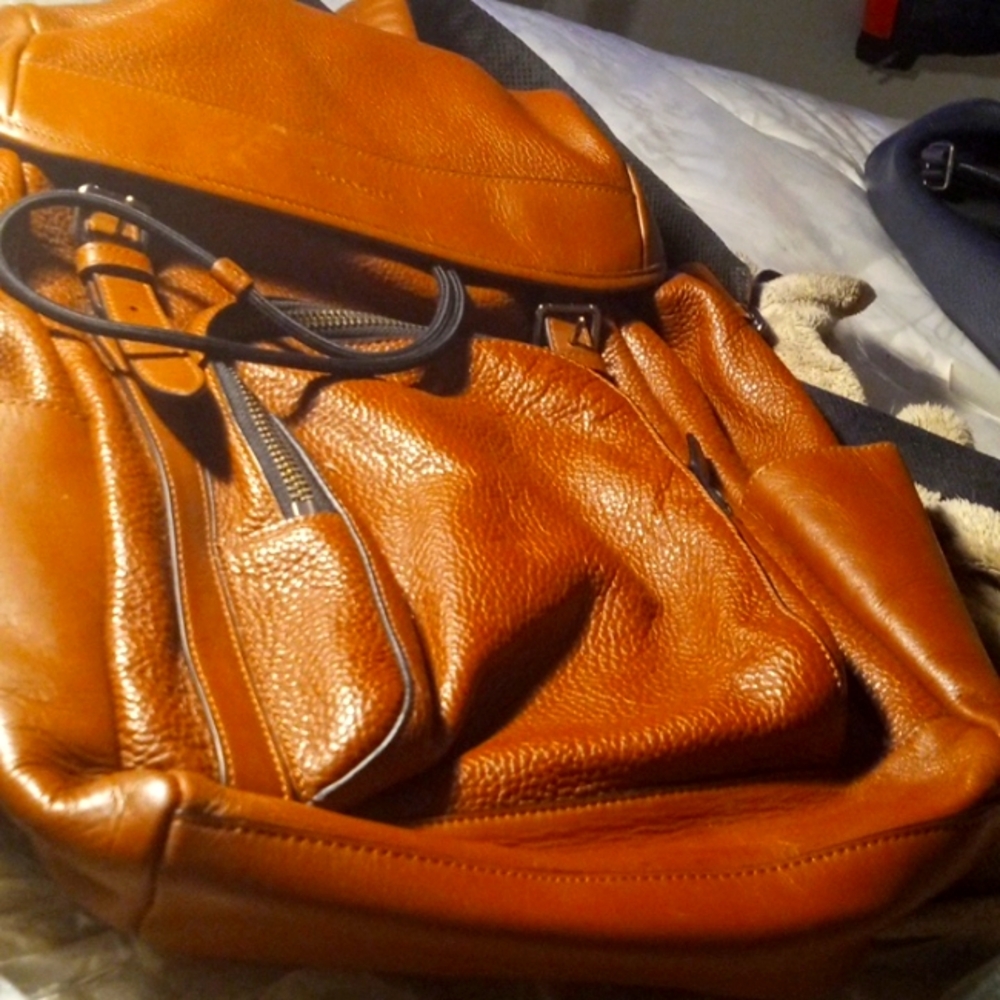 Coach leather backpack